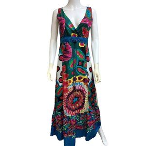 Pura Vida Women’s Size 4 Maxi Sleeveless Summer Dress Tie Dye Colorful NEW READ